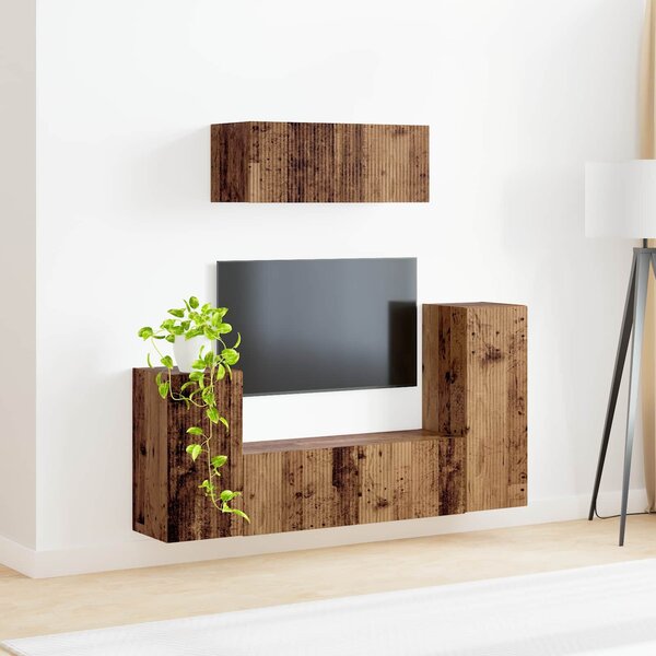 VidaXL 4 pcs Öreg fa