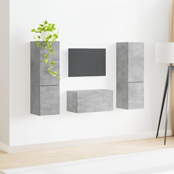 VidaXL 3 pcs Beton Szürke