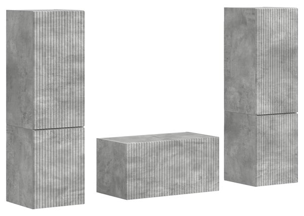 VidaXL 3 pcs Beton Szürke