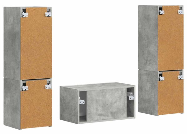 VidaXL 3 pcs Beton Szürke