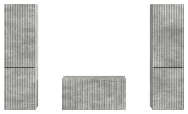 VidaXL 3 pcs Beton Szürke
