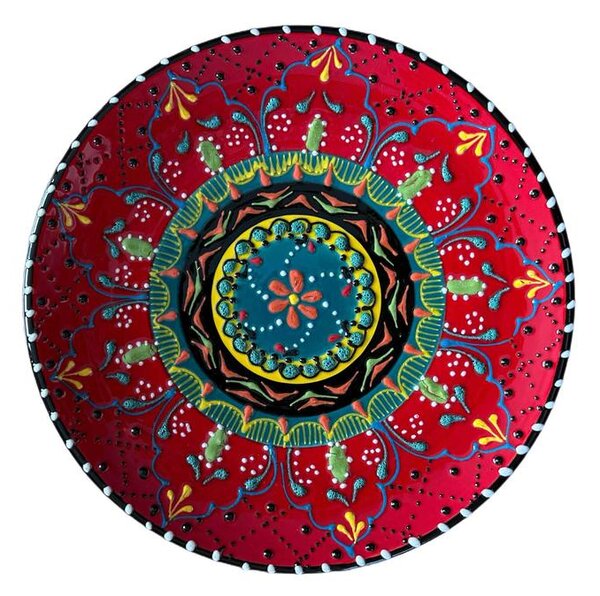 Piros lapos tányér 26 cm – "surtido color"