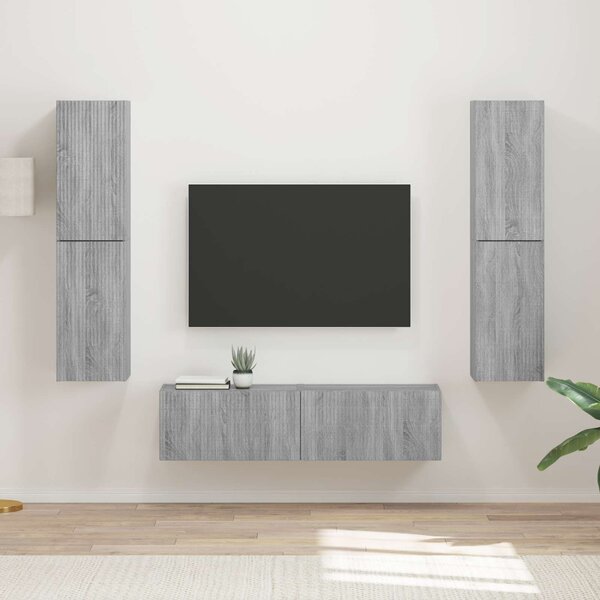 VidaXL TV szekrény garnitúra 6 pcs Szürke Sonoma Faanyag