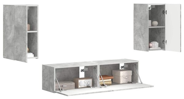 VidaXL 2 pcs Beton Szürke