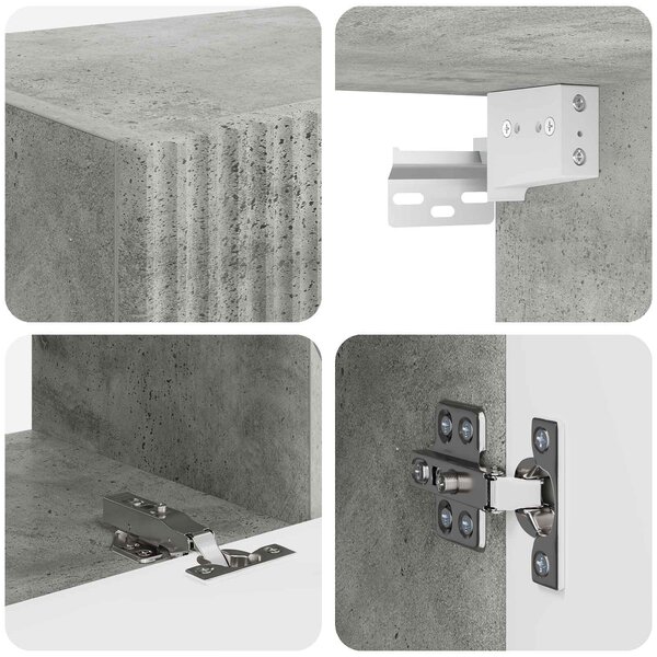 VidaXL 2 pcs Beton Szürke
