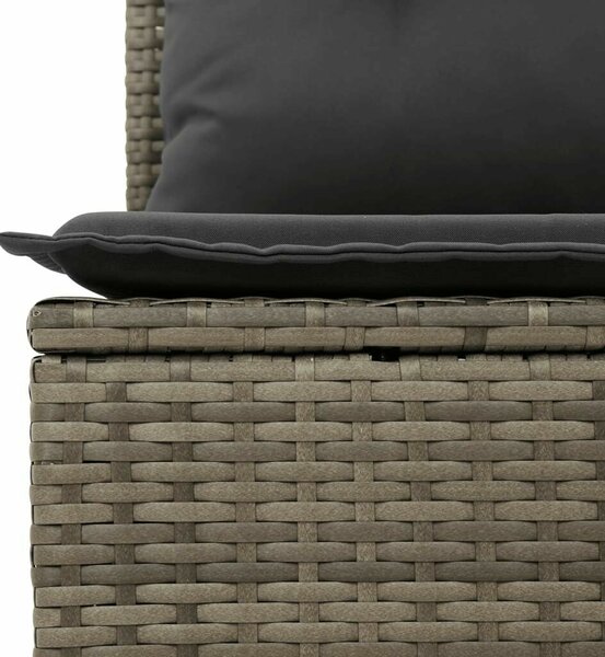 VidaXL 8-részes szürke polyrattan kerti ülőgarnitúra párnákkal