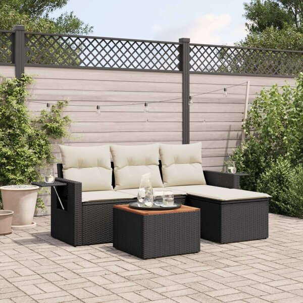 VidaXL Polyrattan Kerti Kanapé - 5 részes szett