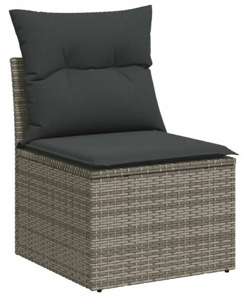 VidaXL 8-részes szürke polyrattan kerti ülőgarnitúra párnákkal