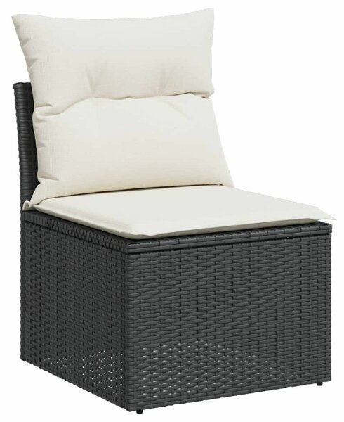 VidaXL Polyrattan Kerti Ülőgarnitúra - 13 részes - Fekete