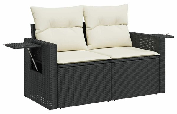 VidaXL Polyrattan Kerti Ülőgarnitúra - 13 részes - Fekete