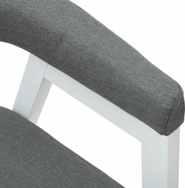 VidaXL Étkező Székek 2 pcs Fehér 54 x 57 x 73 cm Tömör Gumi Fa