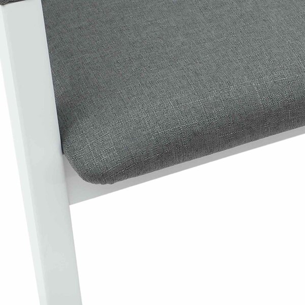 VidaXL Étkező Székek 2 pcs Fehér 54 x 57 x 73 cm Tömör Gumi Fa