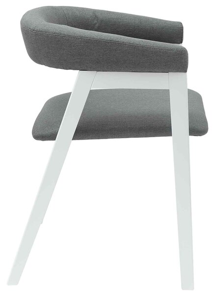 VidaXL Étkező Székek 2 pcs Fehér 54 x 57 x 73 cm Tömör Gumi Fa