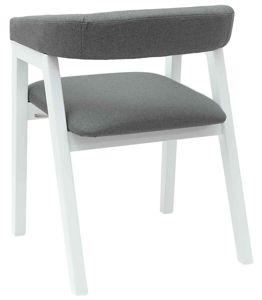 VidaXL Étkező Székek 2 pcs Fehér 54 x 57 x 73 cm Tömör Gumi Fa