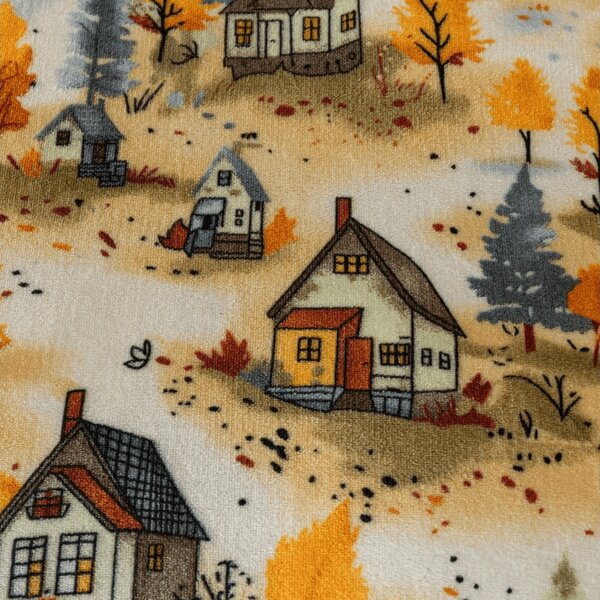 Mikroplüss ágyneműhuzat AUTUMN VILLAGE színes Ágyneműhuzat mérete: 70 x 90 cm | 140 x 200 cm
