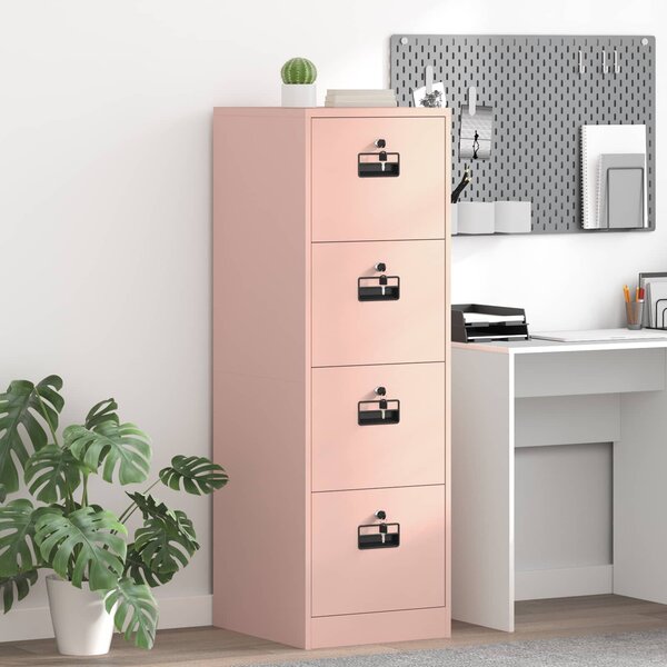 VidaXL Irattároló Szekrény fiókkal 2 pcs Rózsaszín 44 x 50 x 106.5 cm