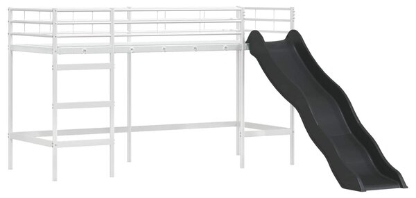 VidaXL Gyerek emeletes ágykeret Fehér és Rózsaszín 75 x 190 cm Fém