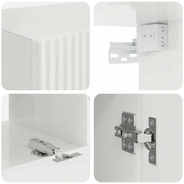 VidaXL TV falit kabinet szett 4 pcs Magas Fényű Fehér Faanyag