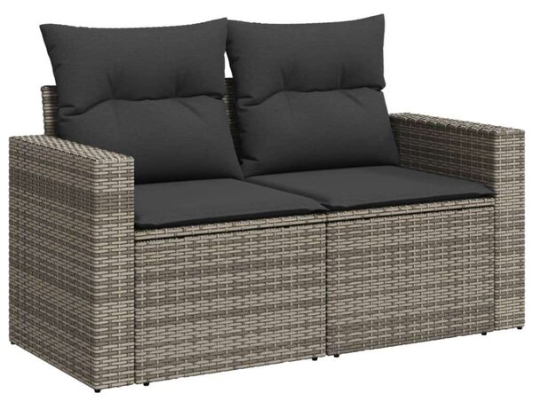 VidaXL Polyrattan Kerti Ülőgarnitúra - 6 részes - Szürke
