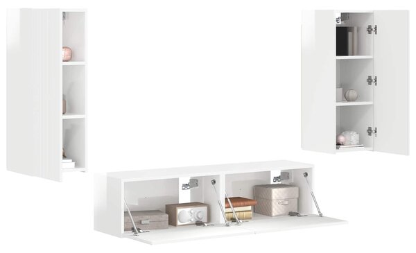 VidaXL 2 pcs Magas Fényű Fehér