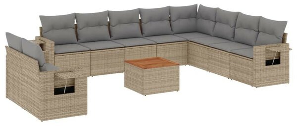 VidaXL Polyrattan Kerti Ülőgarnitúra - 11 részes