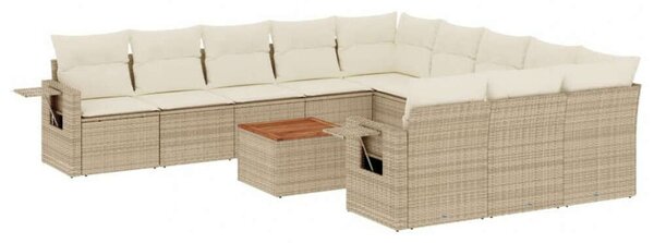 VidaXL Polyrattan Kerti Ülőgarnitúra - 12 részes - Bézs