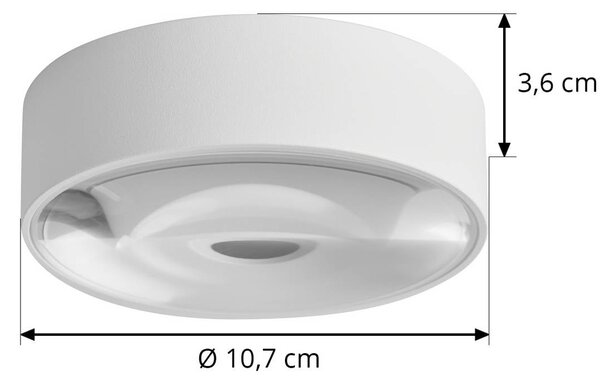 LOOM DESIGN Sif LED mennyezeti világítás IP65 fehér, dimmelhető, dimmelhető, Fehér / opál, Fürdőszoba, Alumínium, Modern