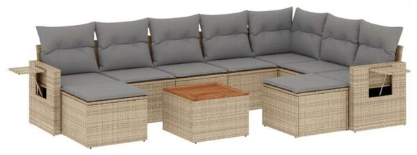 VidaXL Polyrattan Kerti Ülőgarnitúra - 10 részes
