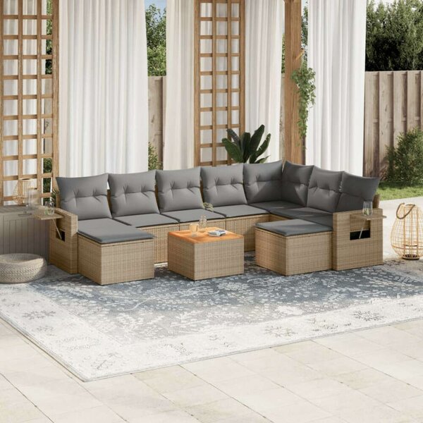 VidaXL Polyrattan Kerti Ülőgarnitúra - 10 részes