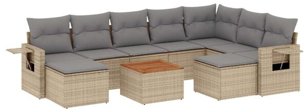 VidaXL Polyrattan Kerti Ülőgarnitúra - 10 részes