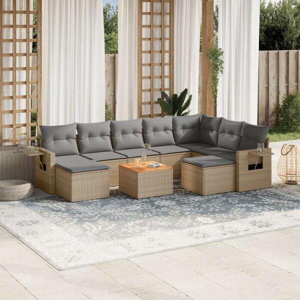 VidaXL Polyrattan Kerti Ülőgarnitúra - 10 részes