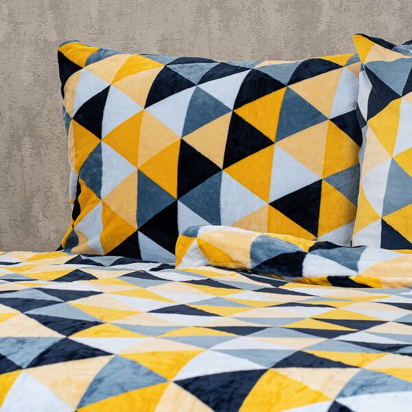 4Home Scandi triangle mikroflanel ágyneműhuzat, 140 x 220 cm, 70 x 90 cm, 140 x 220 cm, 70 x 90 cm