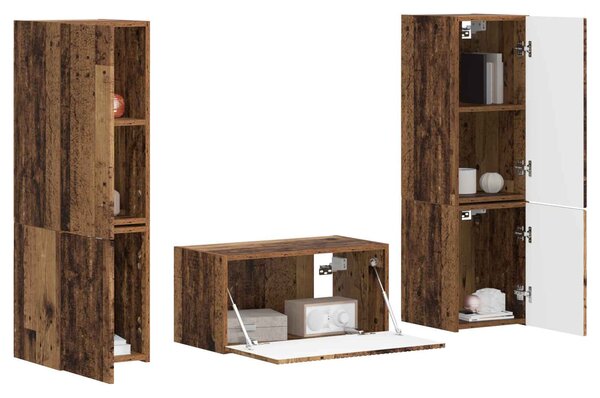 VidaXL 3 pcs Öreg fa