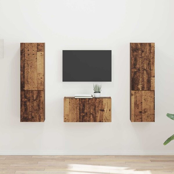 VidaXL 3 pcs Öreg fa
