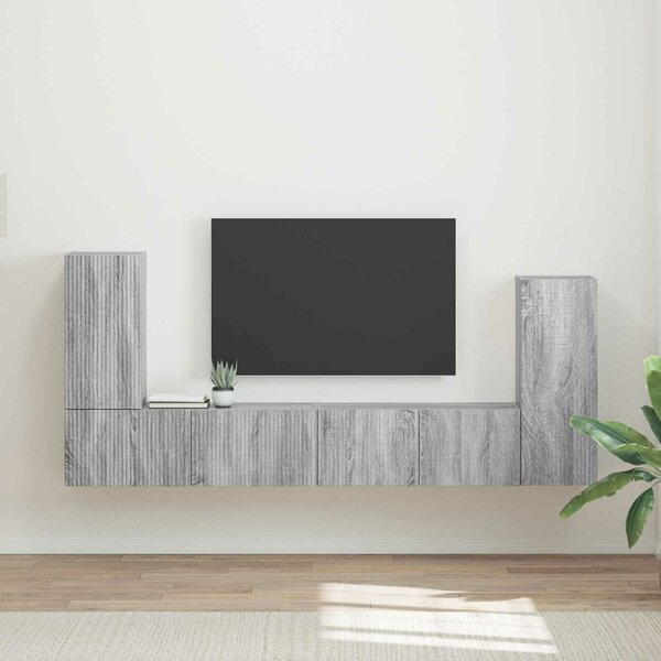VidaXL 4 pcs Szürke Sonoma