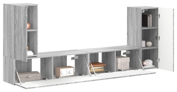 VidaXL 4 pcs Szürke Sonoma