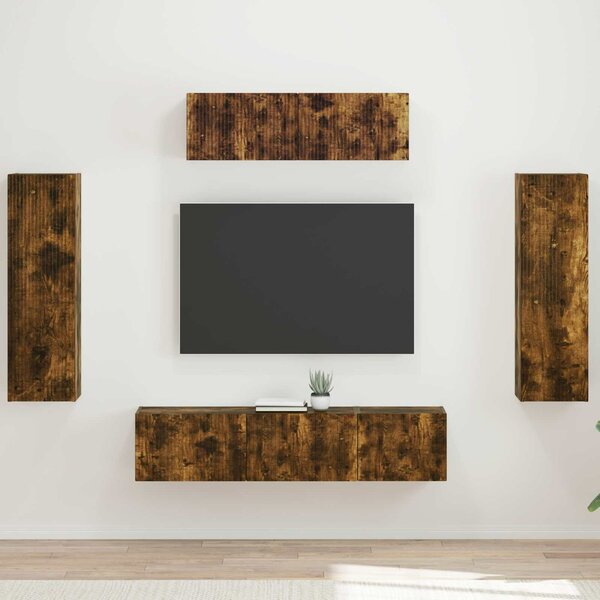 VidaXL TV szekrény 5 pcs Füstölt tölgy