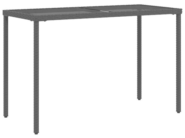Polyrattan Kerti Étkezőgarnitúra - 5 részes - Fekete