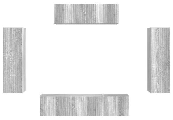 VidaXL TV szekrény 5 pcs Szürke Sonoma