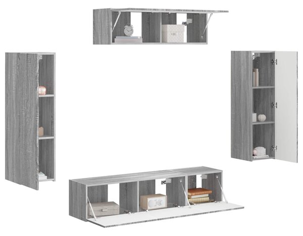 VidaXL TV szekrény 5 pcs Szürke Sonoma
