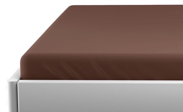 Jersey lepedő kiságyba EXCLUSIVE 60x120 cm sötétbarna