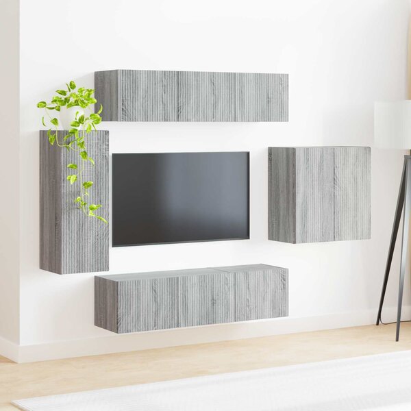 VidaXL 6 pcs Szürke Sonoma