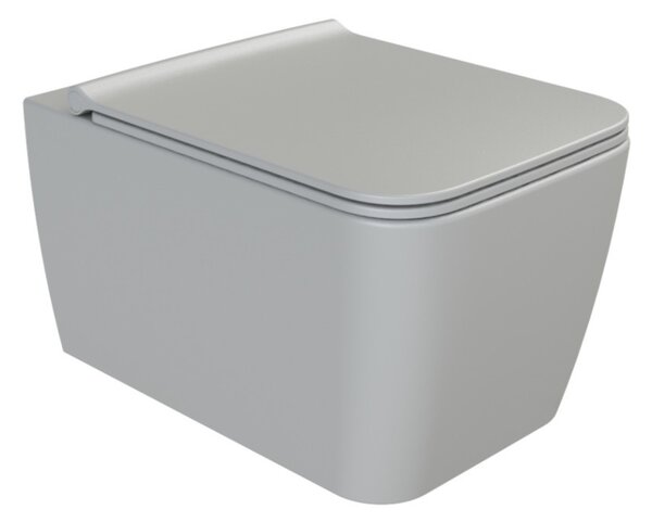 CeraStyle HERA fali WC - MATT SZÜRKE - rimless - perem nélküli - rejtett rögzítésű - 52 cm