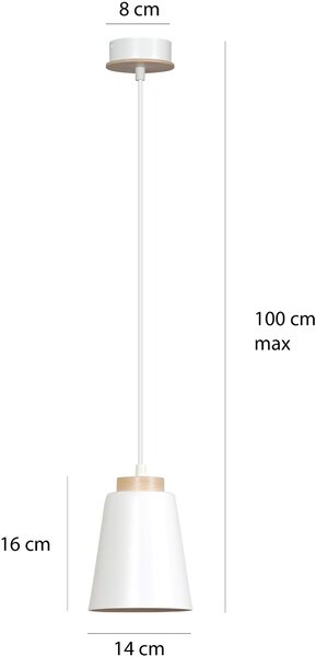 Emibig modern skandináv függeszték bolero fehér emi443/1