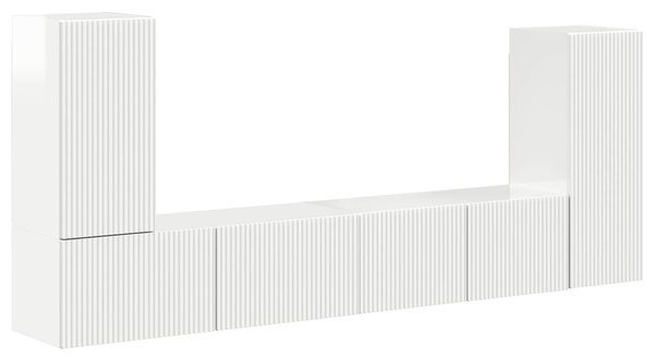 VidaXL 4 pcs Magas Fényű Fehér