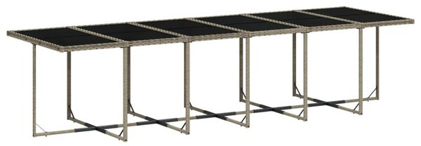 VidaXL Polyrattan Kerti Étkezőgarnitúra - 17 részes - Szürke