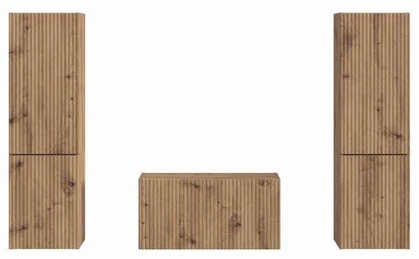 VidaXL 3 pcs Artisan tölgy