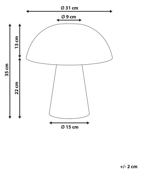 Asztali lámpa Gomba ALERO Rattan Természetes