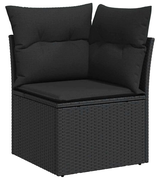 VidaXL Polyrattan Kerti Ülőgarnitúra - 8 részes - Fekete