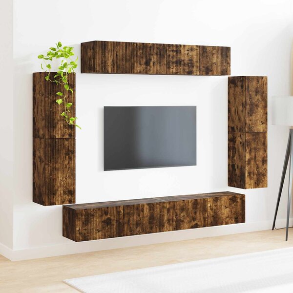 VidaXL TV szekrény 8 pcs Füstölt tölgy